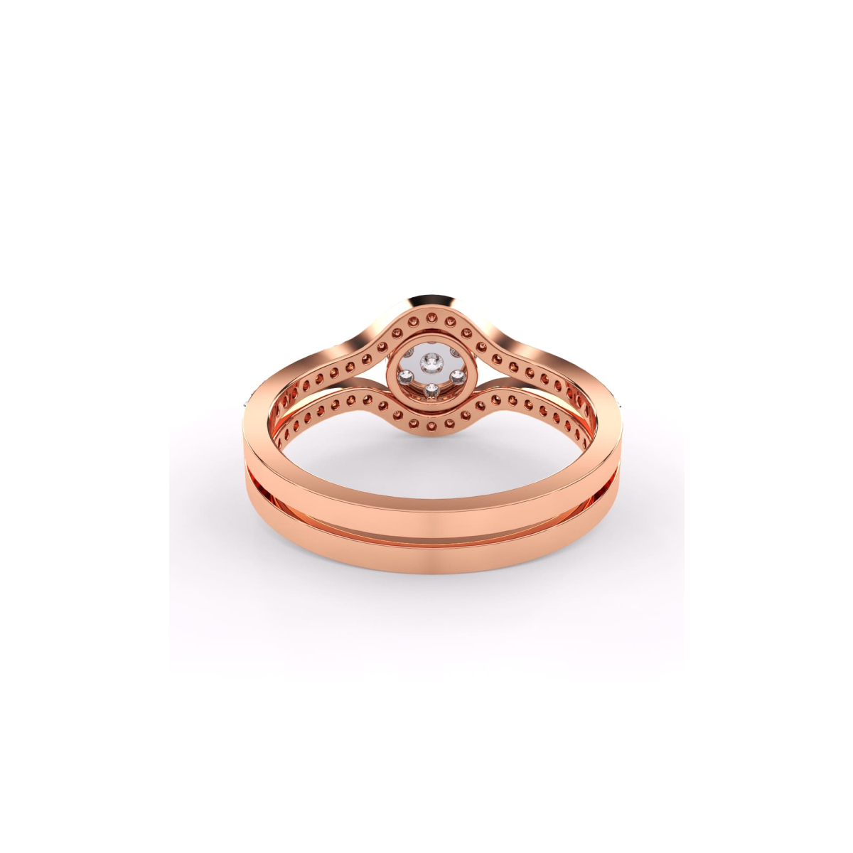Vintage Double Raw Lab Grown Diamond Ring